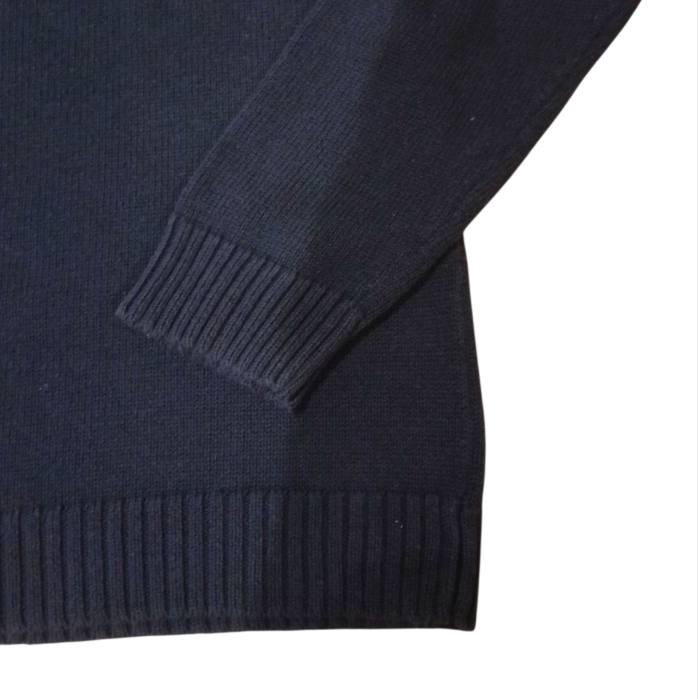Blueink Men's Cotton  Blue Argyle Crewneck Sweater - Picture 4 of 5